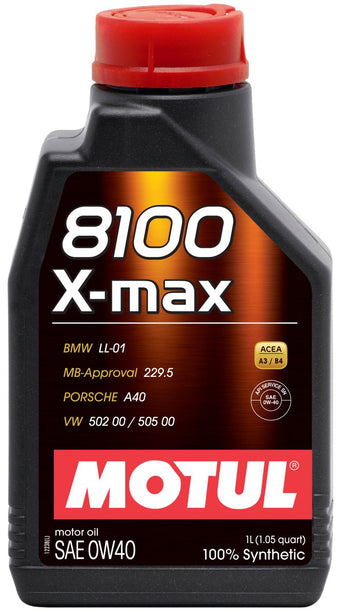 compare product Motul 1L Synthetic Engine Oil 8100 0W40 X-MAX - Porsche A40