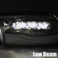 AlphaRex 09 - 18 Dodge Ram 1500HD NOVA LED Projector Headlights Plank Style Design Gloss Black w/DRL - My Store