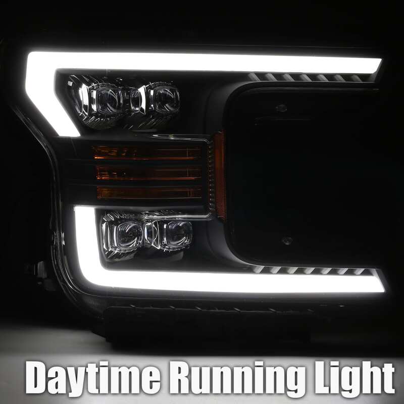 AlphaRex 18 - 19 Ford F - 150 NOVA LED Projector Headlights Plank Style Chrome w/ActivLight/Seq Signal - My Store