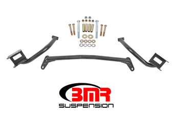 compare product BMR 79-04 Fox Mustang Tubular Style Upper Torque Box Reinforcement Plates - Black Hammertone