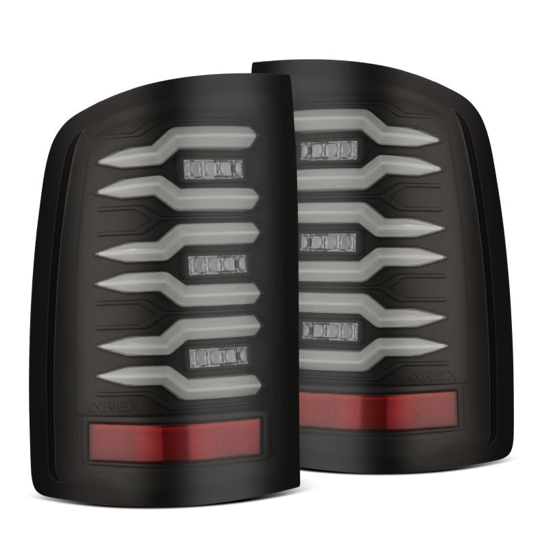 AlphaRex 07 - 13 GMC Sierra 1500/07 - 14 2500/3500HD (No Classic/Dually) Luxx - Series LED Tail Lights Blk - My Store