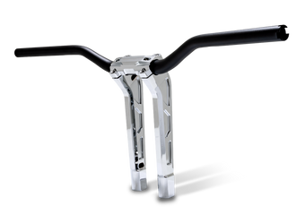 compare product Performance Machine Phatbar H-Bar Assy, 11-1/2in Riser, 1-1/4in Bar, Int Wire, Gauge Mount - Chrome