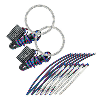 compare product Oracle 15-17 Ford Mustang V6/GT/Shelby DRL w/ Halo Kit - ColorSHIFT w/o Controller