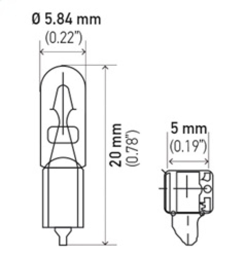 Hella Bulb 2721 12V 1.2W W2x4.6d T1.5 - My Store