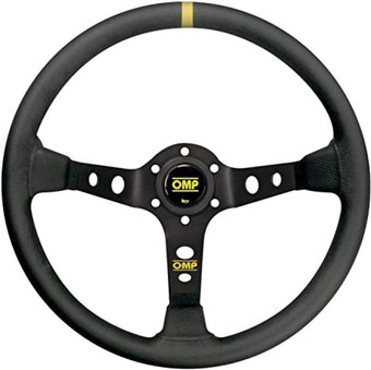 compare product OMP Dished Steering Wheel Corsica 330/Black In Suede Leather With Anodized Spokes