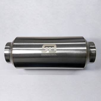 compare product Stainless Bros 3in x 12.0in OAL Lightweight Muffler - Matte Finish