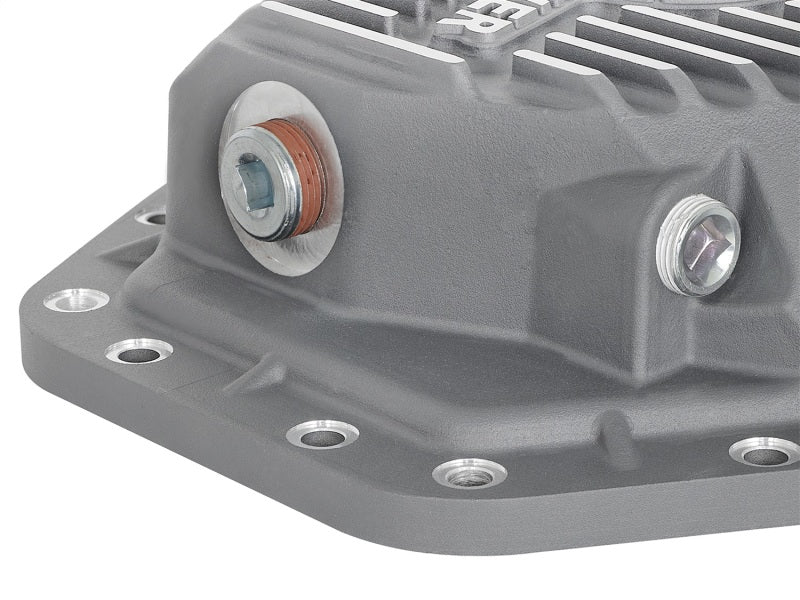aFe Power Street Ser Rear Diff Cover Raw w/Mach Fin 2017 Ford Diesel Trucks V8 - 6.7L(td) Dana M275 - 14 - My Store