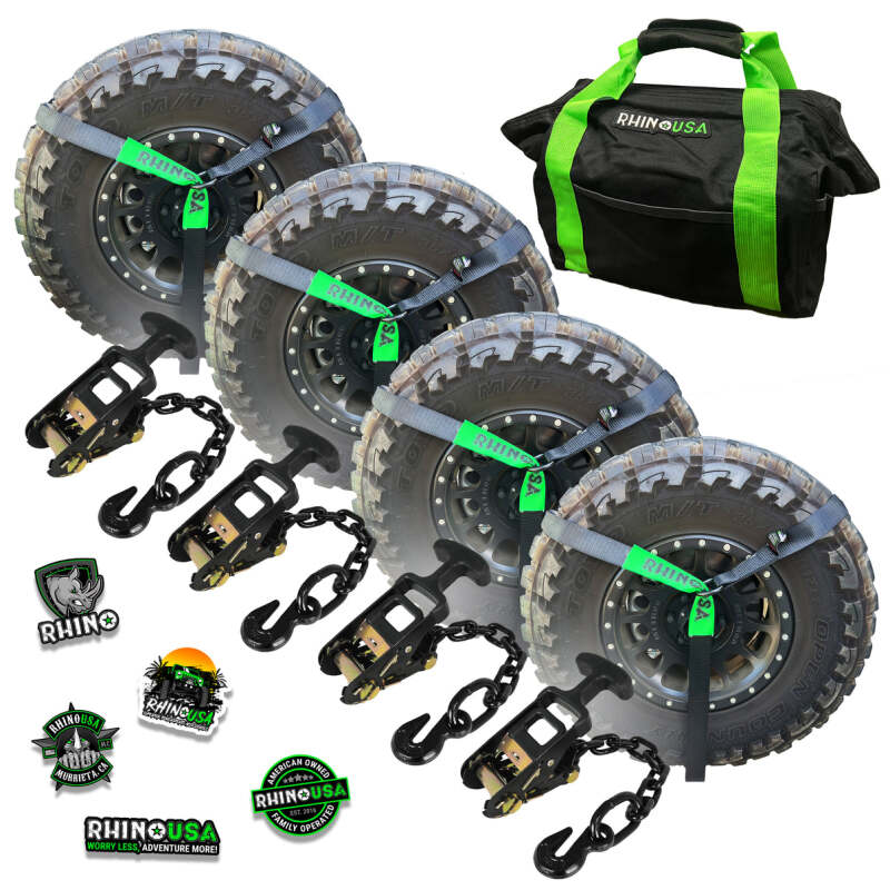 Rhino USA Lasso Straps; Basket Straps - Black - My Store