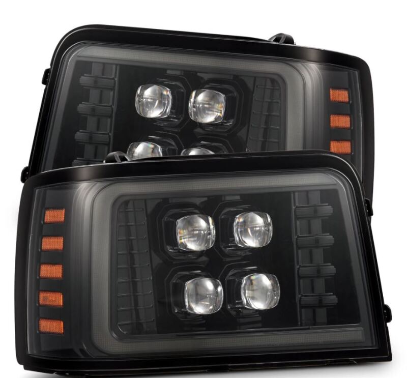 AlphaRex 92 - 96 Ford F - Series/Bronco NOVA - Series LED Proj Headlight Alpha - Bk w/Actv Light SS & SBDRL - My Store