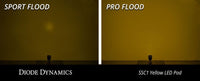 Diode Dynamics Stage Series C1 LED Pod Sport - Yellow Flood Flush ABL Each - My Store