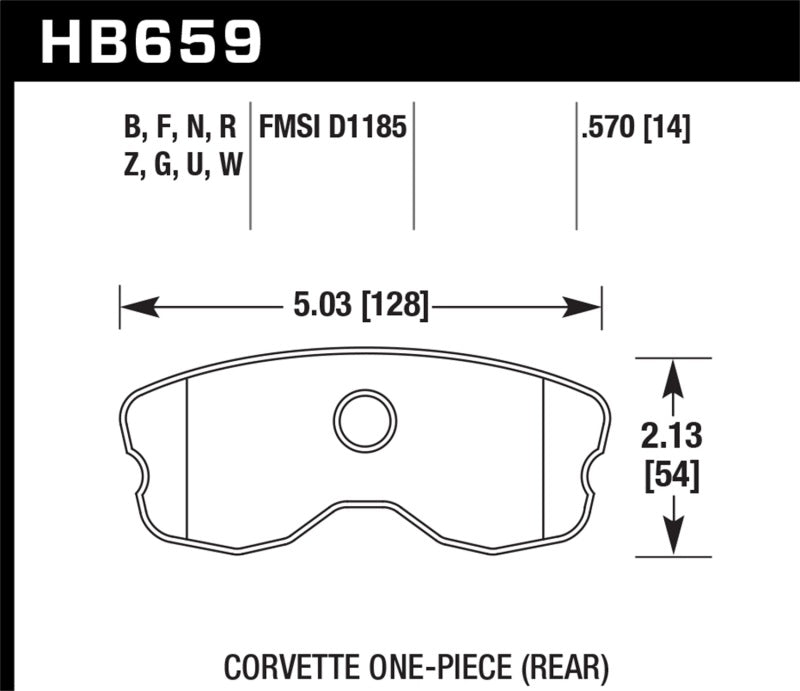 Hawk 06 - 10 Chevy Corvette (Improved Pad Design) Rear HPS 5.0 Sreet Brake Pads - My Store