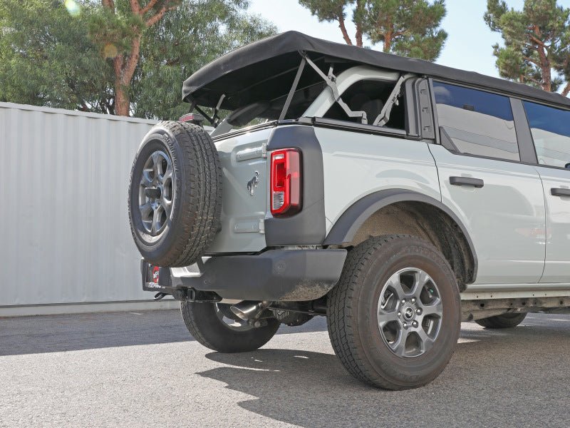 aFe Apollo GT 3in 409 SS Cat - Back Exhaust 2021 Ford Bronco L4 - 2.3L (t)/V6 - 2.7L (tt) w/ Polished Tips - My Store