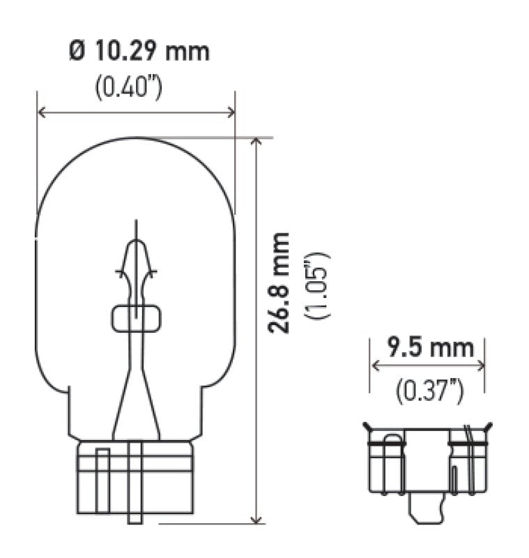 Hella Bulb 2825 12V 5W 4CP W2.1x9.5d T3.25 - My Store