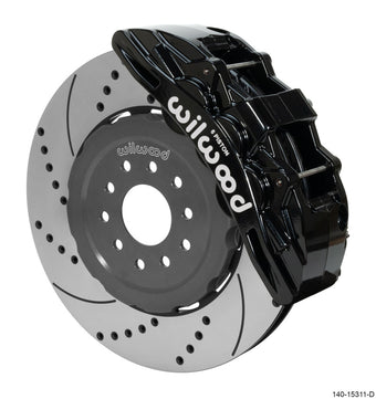 compare product Wilwood SX6R Front Brake Kit 15in SRP Slotted/Drilled Black 05-13 Chevy Corvette