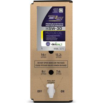 compare product Royal Purple Premium Synthetic High Performance Multi-Grade 5W30 Motor Oil - 6 Gallon Bag-In-Box