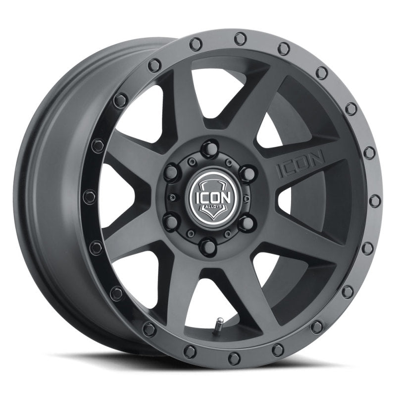 ICON Rebound 17x8.5 5x150 25mm Offset 5.75in BS 110.1mm Bore Double Black Wheel - My Store