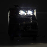 AlphaRex 16 - 18 Chevy 1500HD NOVA - Series LED Proj Headlights BK w/Actv Lgt/SeqSig & DRL (Req 810023) - My Store