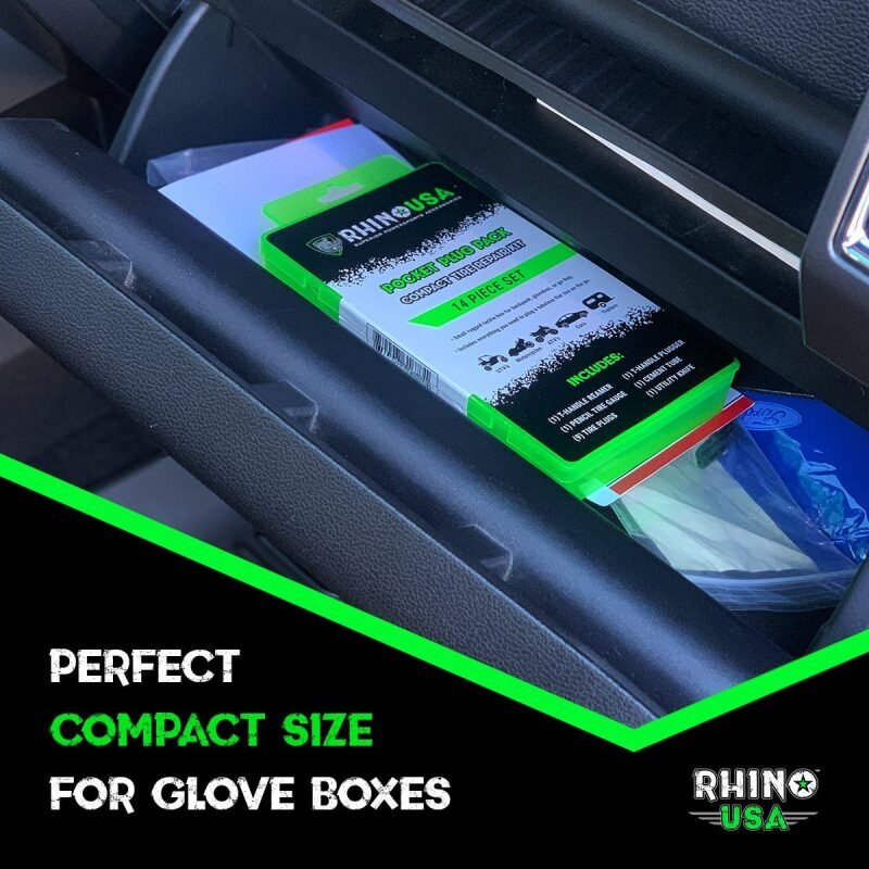 Rhino USA 14 - Piece Compact Tire Repair Plug Kit - My Store