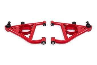 compare product BMR 67-69 Chevrolet Camaro w/Rear Bump Stops Lower A-Arms w/ STD Ball Joint (Delrin) - Red