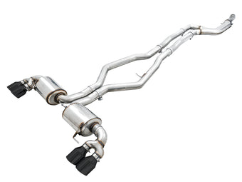 compare product AWE Tuning 2019+ BMW M340i (G20) Non-Resonated Touring Edition Exhaust - Quad Diamond Black Tips
