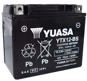 compare product Yuasa YTX12-BS Maintenance Free AGM 12-Volt Battery w/Bottle