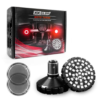 compare product XK Glow Motorcycle Rear LED Turn Signal Kit - Bullet Style Smoked Lenses