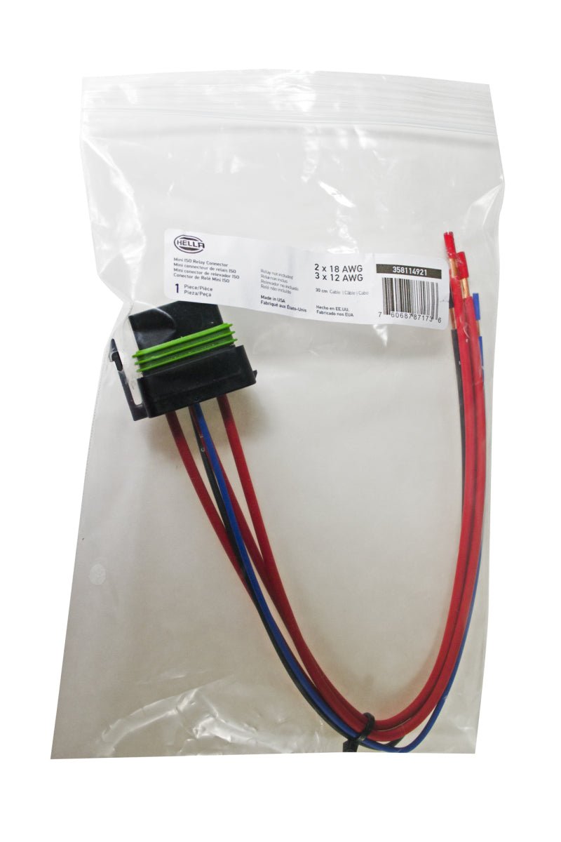 Hella Relay Connector ISO Mini Weatherproof w/ 12in Leads - My Store