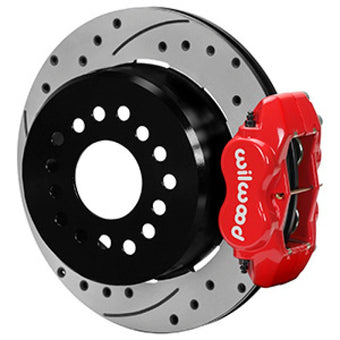 compare product Wilwood Ford Explorer 8.8in Rear Axle Dynalite Disc Brake Kit 12.19in Drill/Slot Rotor Red Caliper