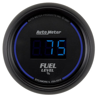 compare product Autometer Cobalt Digital 52.4mm Black Programmable Empty-Full Range Fuel Level Gauge