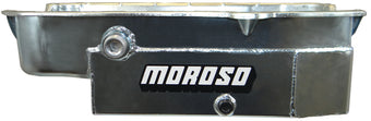 compare product Moroso Pre-80 Chevrolet Small Block (w/1in Inspection Bung) Wet Sump 8qt 6.5in Steel Oil Pan