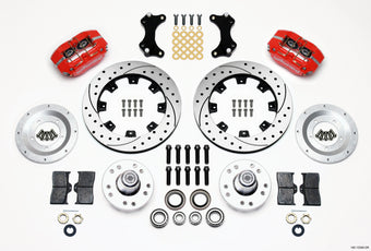 compare product Wilwood Dynapro Dust-Boot Front Kit 12.19in Drilled-Red WWE ProSpindle