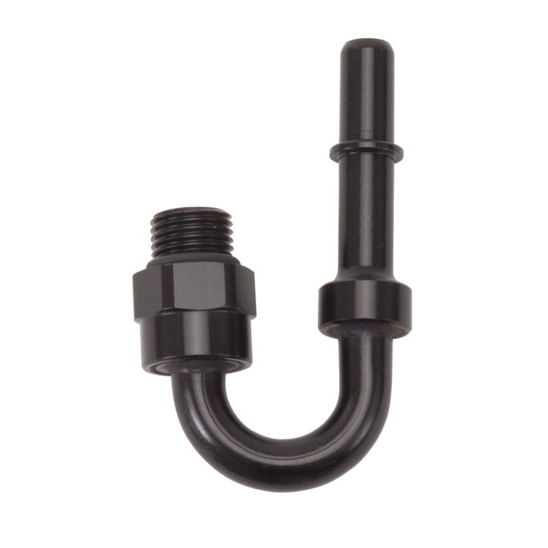 Russell Performance Adapter Fitting 3/8in SAE Quick Disc Male to 6 SAE Port Male Swivel 180Deg Blk - My Store