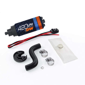 compare product DeatschWerks DW420 Series 420lph In-Tank Fuel Pump w/ Install Kit For 85-97 Ford Mustang