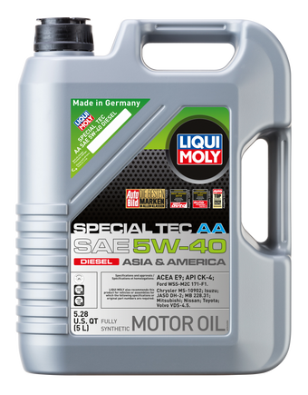 compare product LIQUI MOLY 5L Special Tec AA Motor Oil SAE 5W40 Diesel
