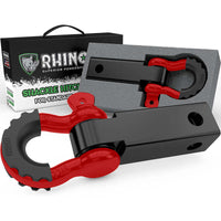 Rhino USA Shackle Hitch Receiver W/ D - Ring (Red) - My Store