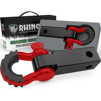 compare product Rhino USA Shackle Hitch Receiver W/ D-Ring (Red)