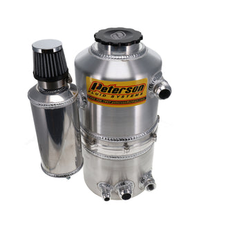 compare product Peterson Fluid Systems Tank Drag 2.3 Gallon -16AN Single Return w/ Catch Can