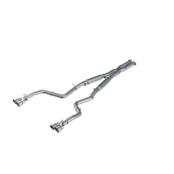 compare product MBRP 15-16 Dodge Challenger RT 5.7L Aluminized Steel 3in Dual Rear Cat-back Quad Tips - Street