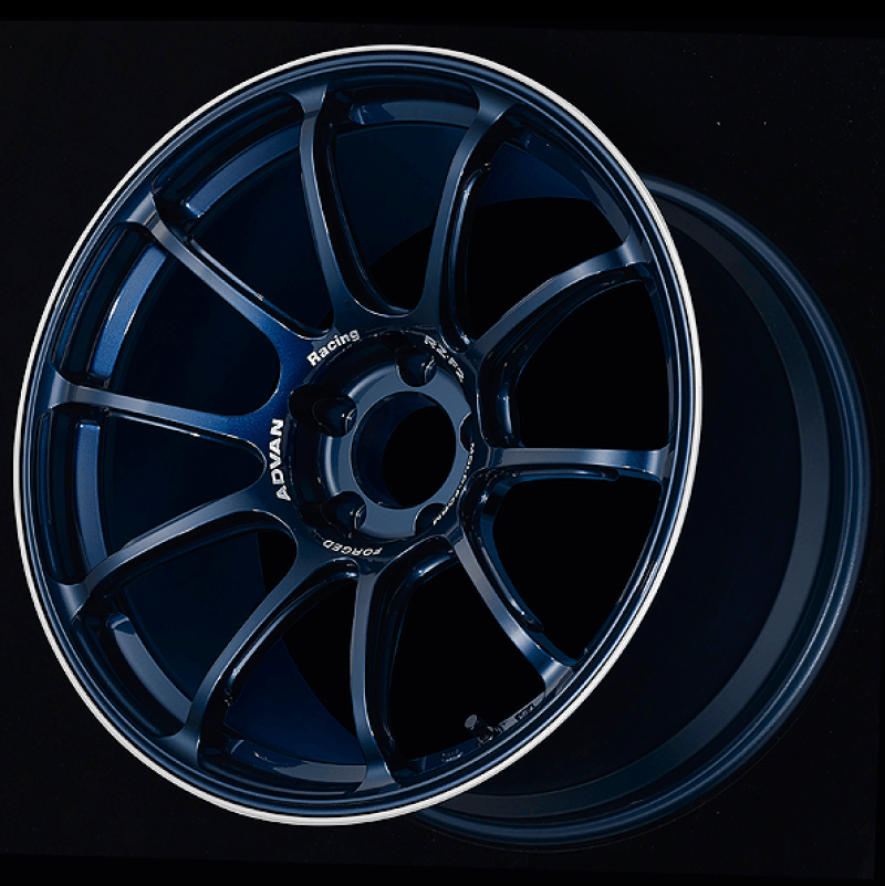 Advan RZ - F2 18x9.5 +12 5 - 114.3 Racing Titanium Blue and Ring Wheel - My Store