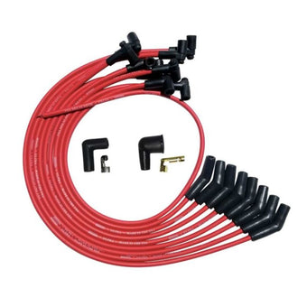 compare product Moroso SBC Over Valve Cover 135 Plug HEI Ultra Spark Plug Wire Set - Red