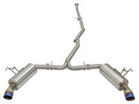 aFe POWER Takeda 16 - 17 Honda Civic I4 - 1.5L (t) 2.5 - 2.25in 304 SS CB Dual - Exit Exhaust Blue Tips - My Store