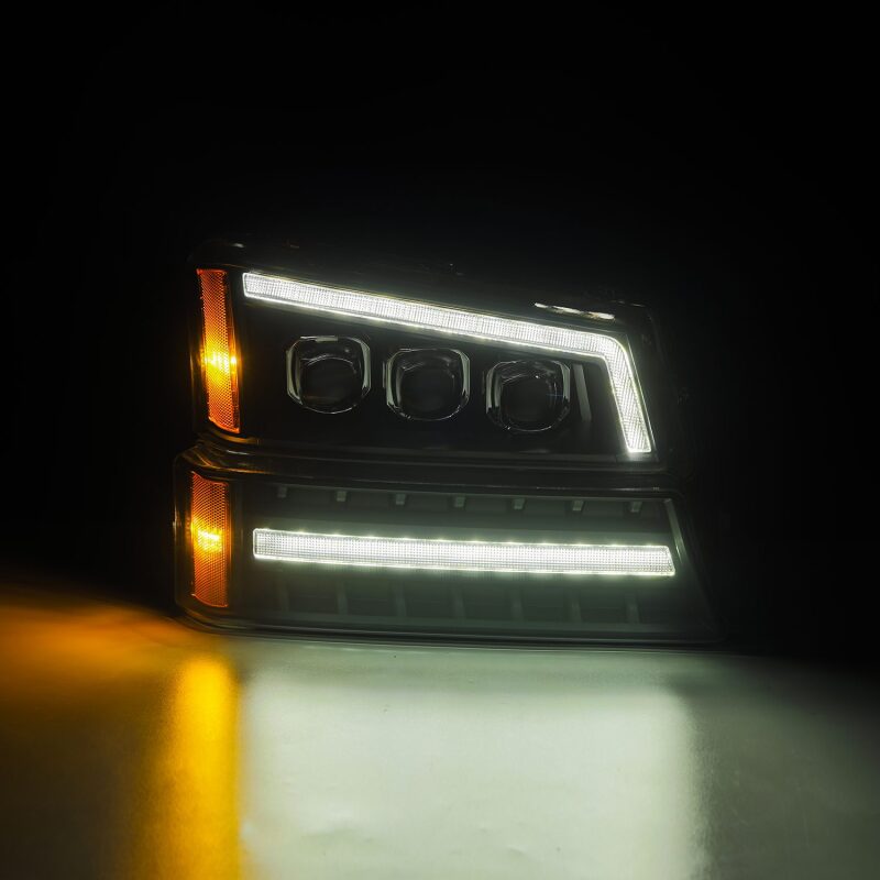 AlphaRex 03 - 06 Chevy Silverado 1500/2500HD/3500HD/Avalanche Black NOVA LED Proj Headlights - My Store