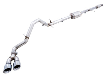 compare product AWE Tuning 4th Gen GM 1500 5.3L 0FG Cat-Back Dual Side Exit (Flat Bumper) - Chrome Tips