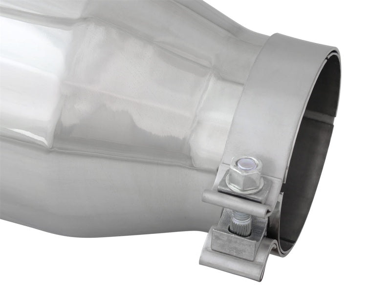 aFe Diesel Exhaust Tip Bolt On Polished 4in Inlet x 6in Outlet x 15in Long - My Store
