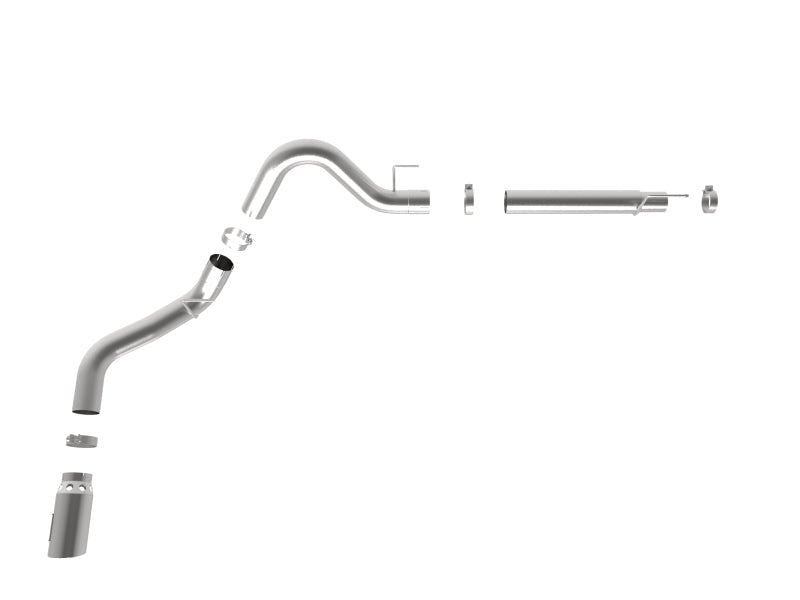 aFe Atlas 4in Aluminized Steel DPF - Back Exh 18 - 19 Ford F - 150 V6 - 3.0L (td) w/ Polished Tip - My Store