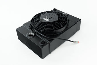 compare product CSF Universal Drag Race / Tuck Radiator w/9in Spal Fan - 10.5in H x 10in L x 3.6in W - Black