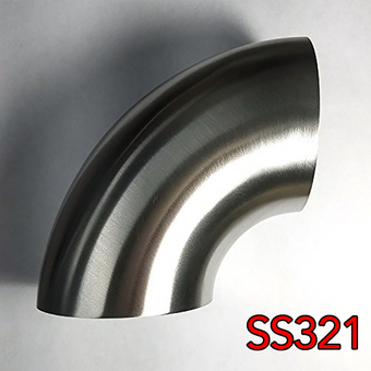 compare product Stainless Bros 1.625in SS321 90 Deg Mandrel Bend Elbow - 1D Radius 16GA/.065in Wall (No Leg)