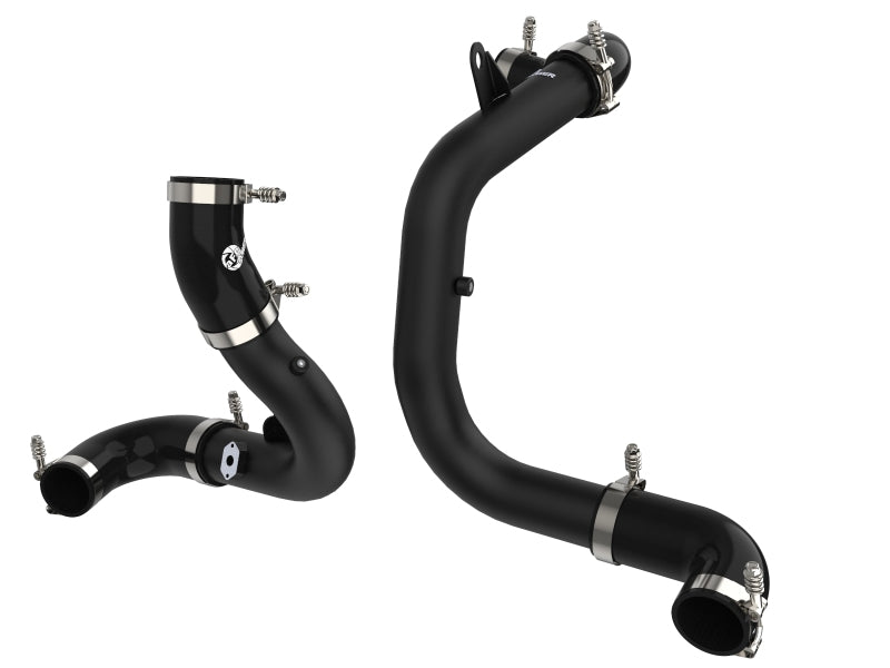 aFe BladeRunner 15 - 20 VW GTI (MKVII) L4 - 2.0L (t) Aluminum Hot and Cold Charge Pipe Kit Black - My Store
