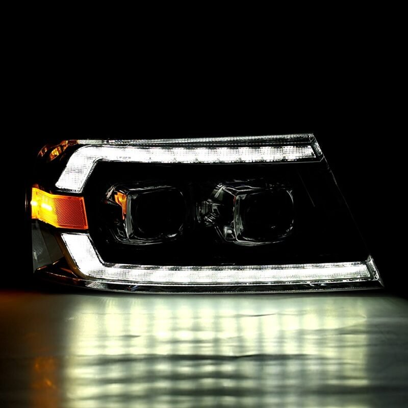 AlphaRex 04 - 08 Ford F - 150 (No 2004 Heritage) LUXX - Series LED Proj HL Alpha - Blk w/Actv Lgt / Seq. Sig - My Store