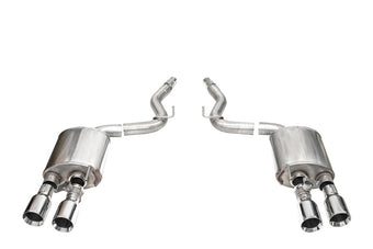 compare product Corsa 24+ Ford Mustang Dark Horse 5.0L 3in Dual Rear Axle-Back w/Twin 4.5in Polish Straight Tips